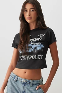 Ardene Camaro Baby T-Shirt in Black | Size | Polyester/Cotton