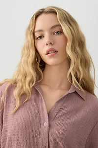 Chemise carrée à col ouvert