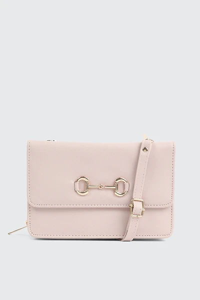Ardene Convertible Phone Bag in Light Pink | Faux Leather/Polyester