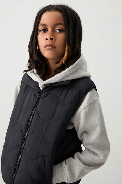 Ardene Kids Puffer Vest in Black | Size | Polyester