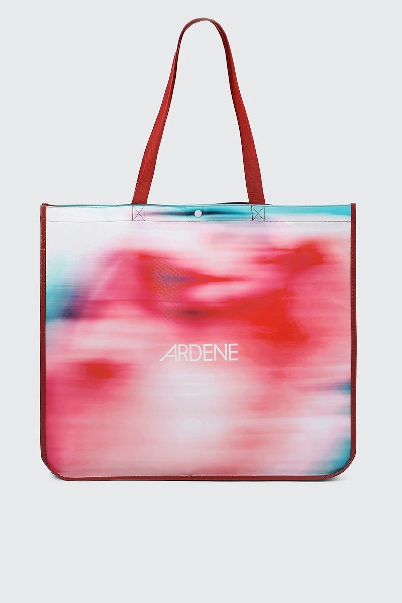 Ardene Large Holiday Bag with Snap Closure in Red