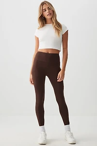 Ardene Super Soft Leggings with Pockets in Brown | Size | Polyester/Spandex