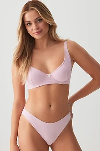 Haut de maillot bralette pointelle