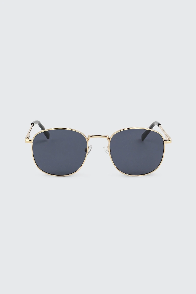 Ardene Round Sunglasses in Gold