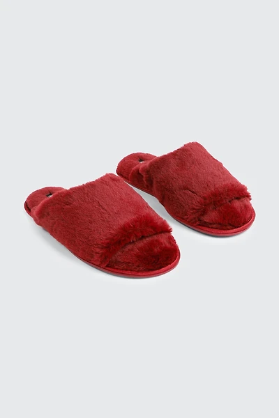 Ardene Faux Fur Slippers in | Size
