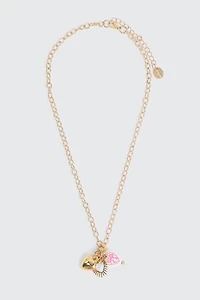 Ardene Multi Heart Necklace in Gold