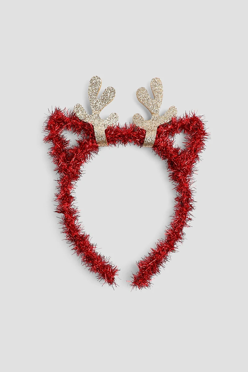 Ardene Cat Reindeer Headband in Red