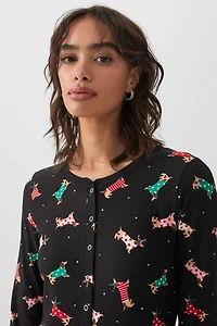 Pyjama une-pièce en tissu HUSHKNIT