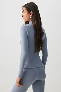 Haut à glissière doublé en fausse fourrure