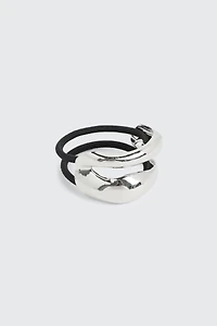 Ardene Silver Tone Metal Cuff Hair Tie