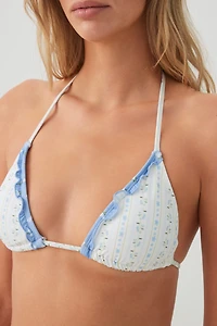 Haut de maillot triangle à volants