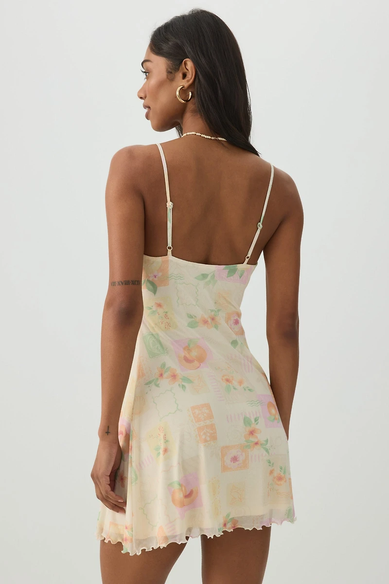 Robe mini encolure carrée