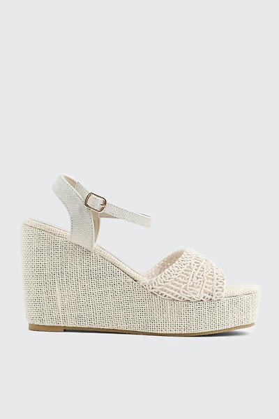 Sandales compensées crochet