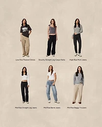 Chino plissé à taille basse