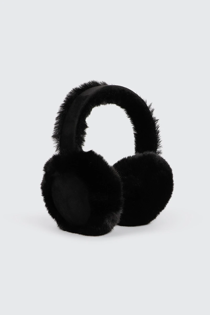 Ardene Faux Fur Earmuffs in | Polyester/Faux Suede