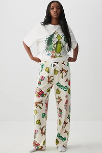 Ardene The Grinch Plush PJ Pants in White | Size | Polyester