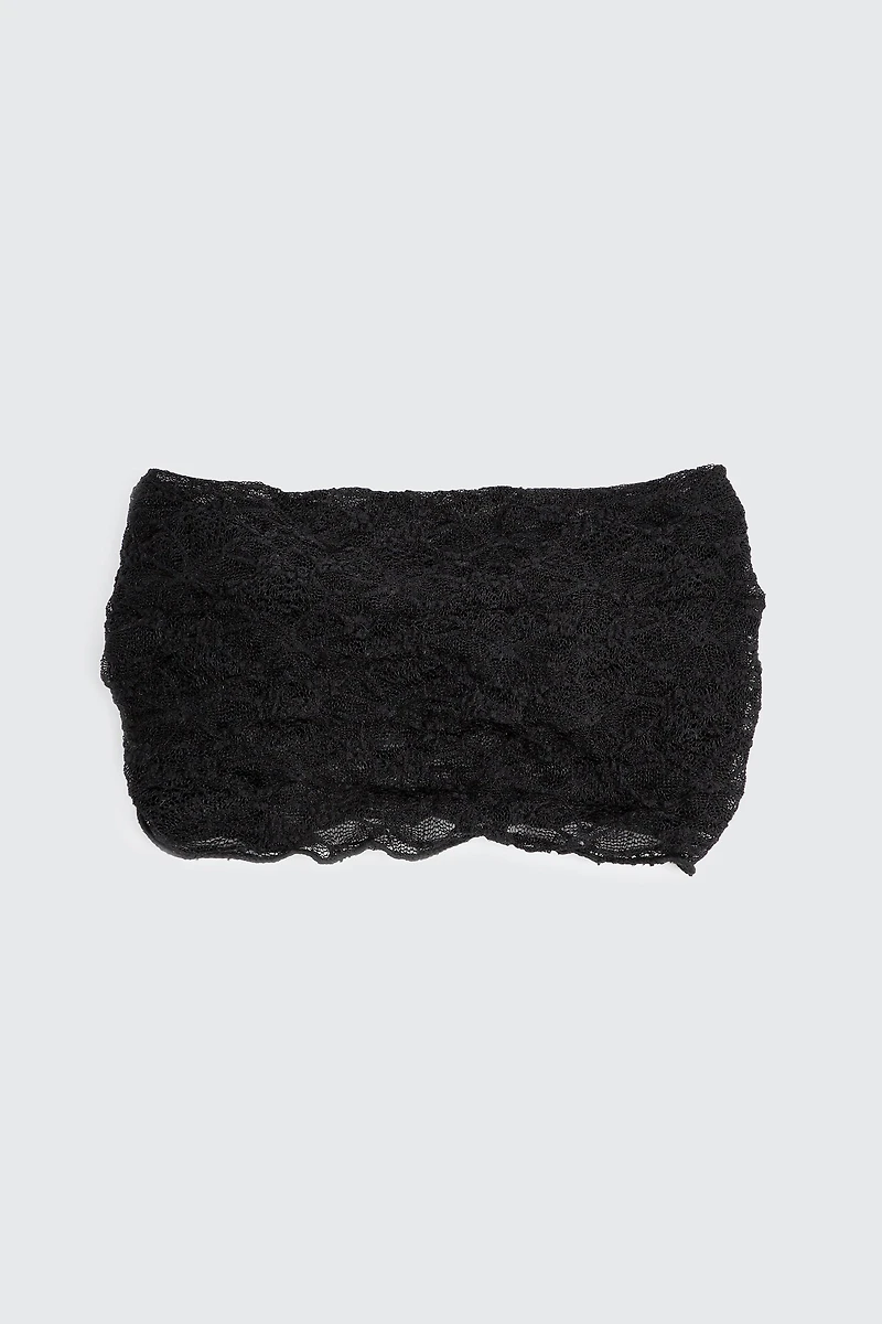 Ardene Lace Headwrap in Black | Polyester