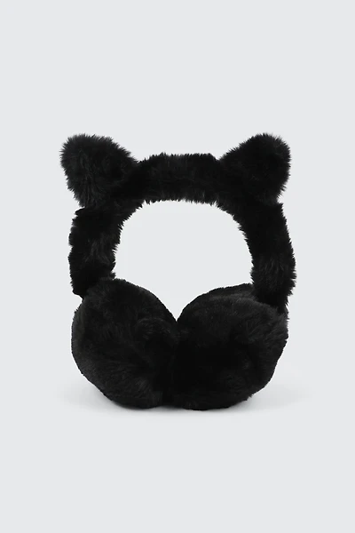 Ardene Cat Earmuffs in Black | Polyester