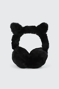 Ardene Cat Earmuffs in Black | Polyester