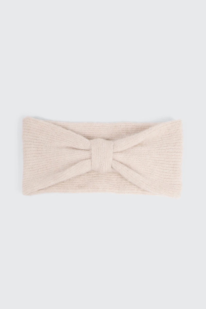 Ardene Knotted Headband in Off-White | Polyester/Nylon/Elastane
