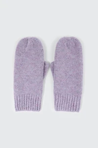 Ardene Fleece Lined Chunky Knit Mittens in | Polyester/Nylon/Elastane