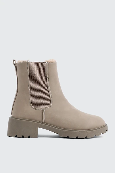 Ardene Warm-Lined Chelsea Boots in Beige | Size | Eco-Conscious