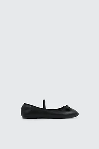 Ardene Kids Mary Janes with Bow in | Size | Faux Leather