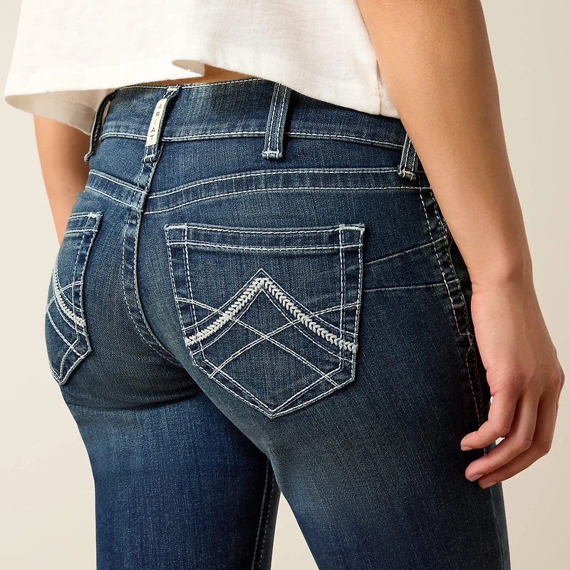R.E.A.L. Mid Rise Stretch Icon Stackable Straight Leg Jean