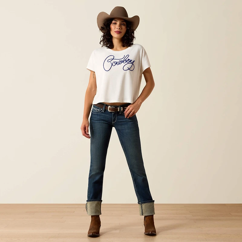 R.E.A.L. Mid Rise Stretch Icon Stackable Straight Leg Jean