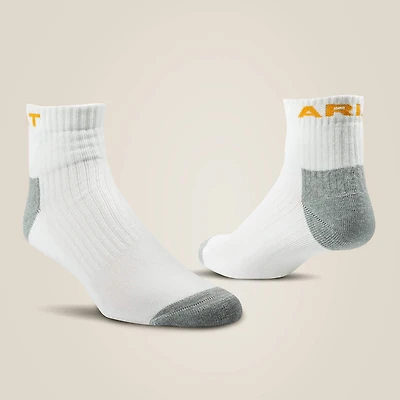 Premium Ringspun Cotton Quarter Crew Work Sock 3 Pair Pack