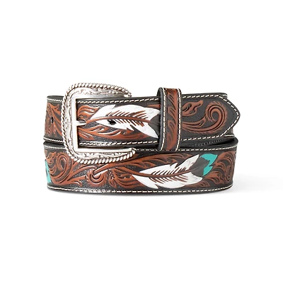 Feather Embossed Belt