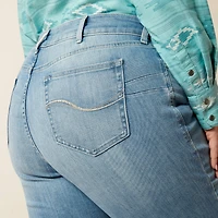 Mid Rise Alessia Straight Leg Jean