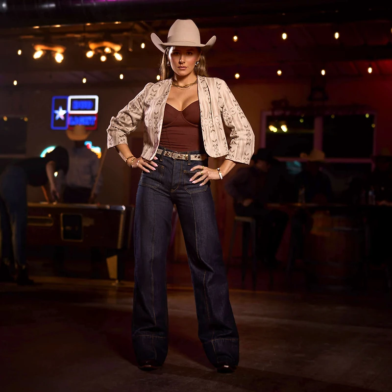 Ultra High Rise Tomboy Western Utility Wide Leg Jean