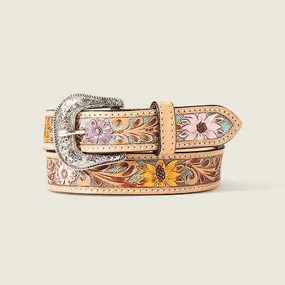 Flower Tooled Belt