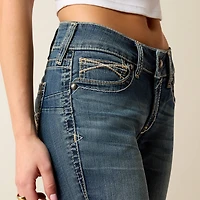 R.E.A.L. Mid Rise Stretch Whipstitch Boot Cut Jean