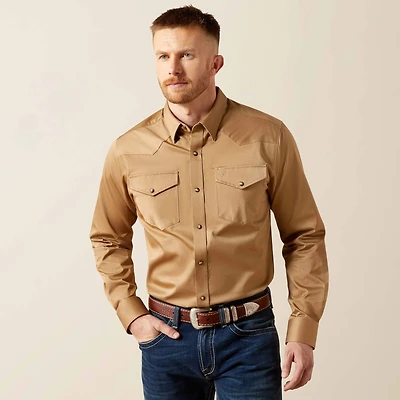 Solid Twill Fitted Shirt
