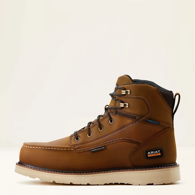 Rebar Wedge Moc Toe 6" Waterproof Composite Work Boot