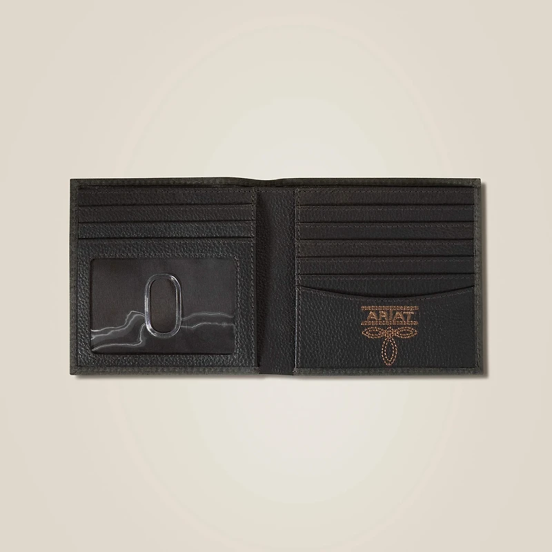 Pebble Leather Logo Bifold Wall