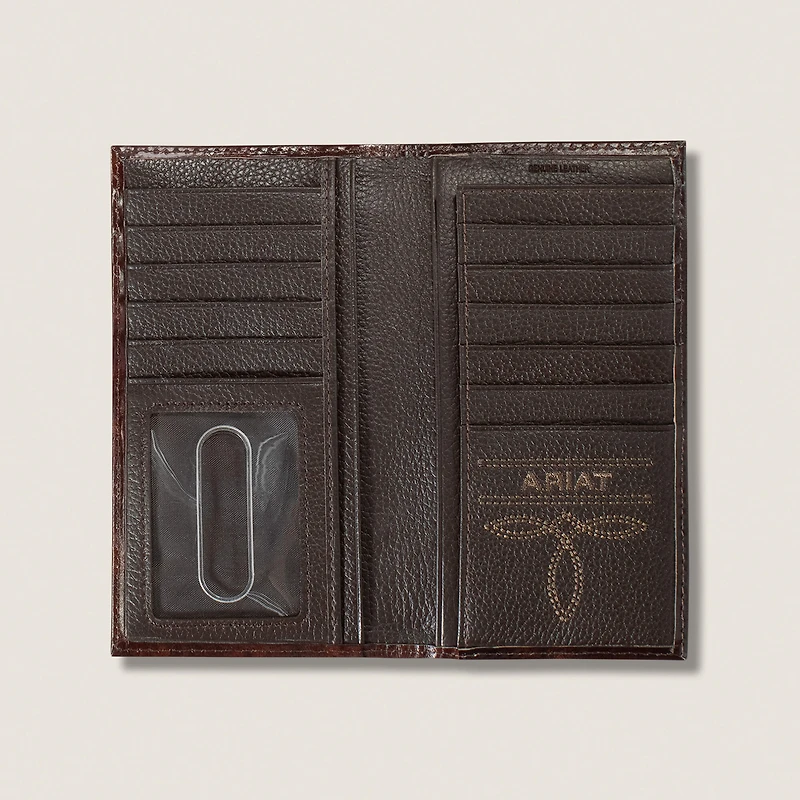 Tooled Feather Rodeo Wallet