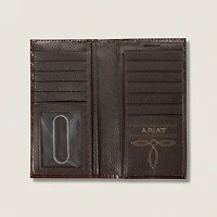 Tooled Feather Rodeo Wallet