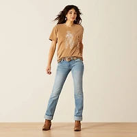 Mid Rise Alessia Straight Leg Jean