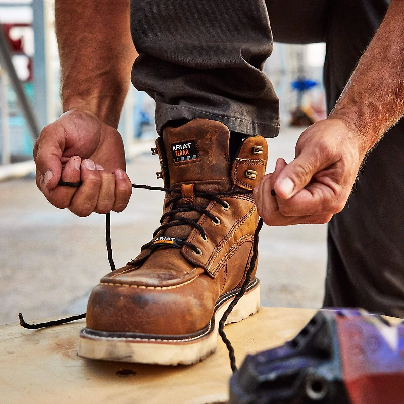 Rebar Wedge Moc Toe 6" Waterproof Composite Work Boot