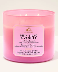 Pink Lilac & Vanilla 3-Wick Candle