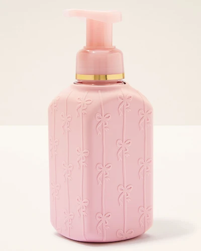 Pink Silicone Bows Gentle & Clean Foaming Hand Soap Dispenser