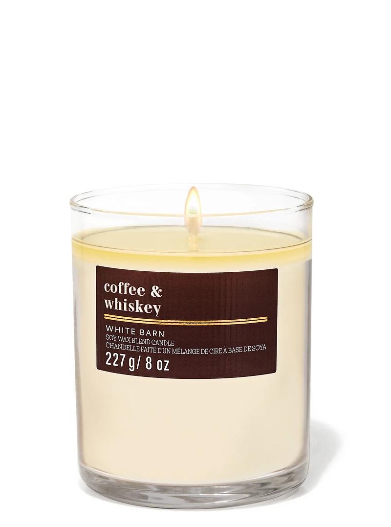Coffee & Whiskey Signature Single Wick Candle