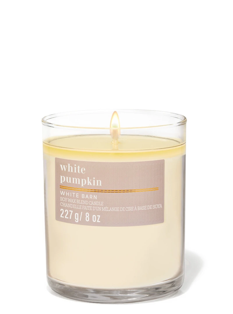 White Pumpkin Signature Single Wick Candle