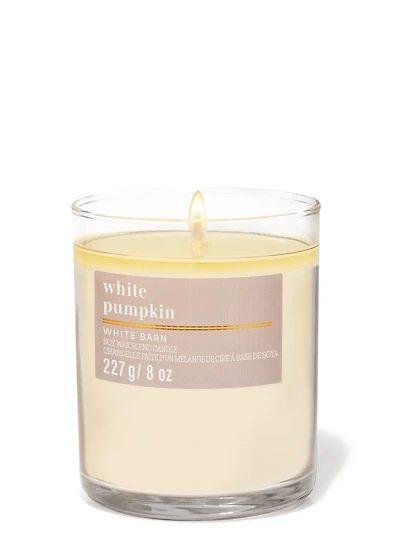 Chandelle à une mèche signature White Pumpkin