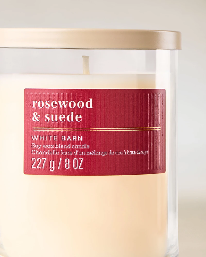 Rosewood & Suede Single Wick Candle