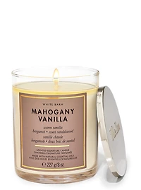 Mahogany Vanilla Signature Single Wick Candle