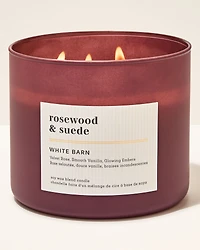 Rosewood & Suede 3-Wick Candle